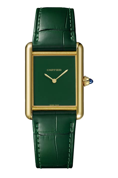 cartier tank green dial|cartier tank watch.